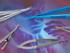 Needle holder for use in eye surgery and surgery