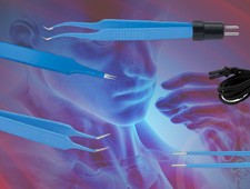 Bipolar tweezers and pliers for eye treatment in hospital and clinical facilities