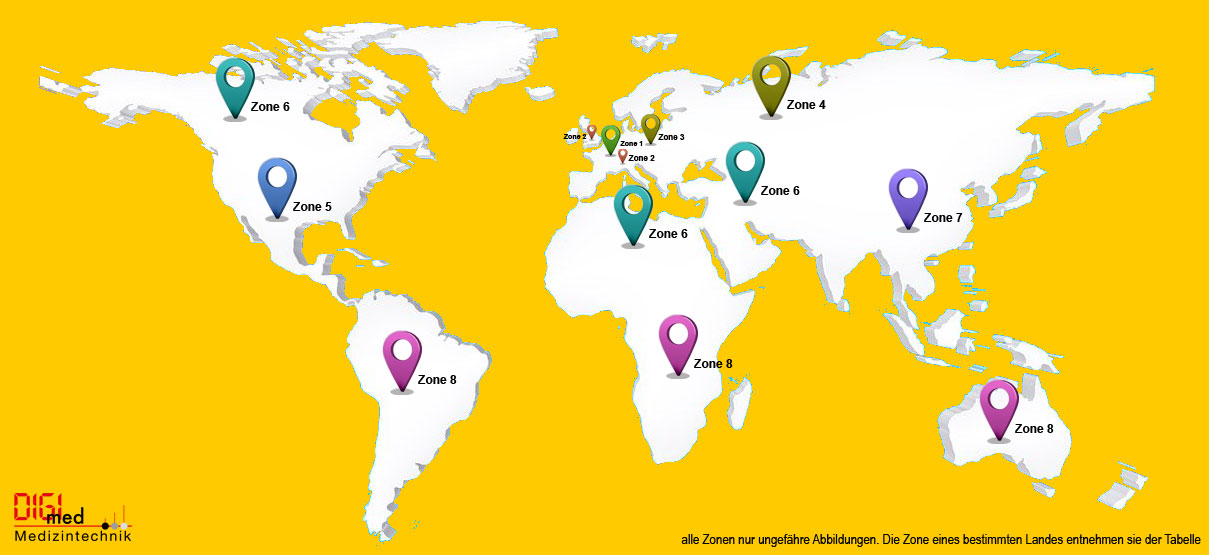 DHL Paket Zonen Map International