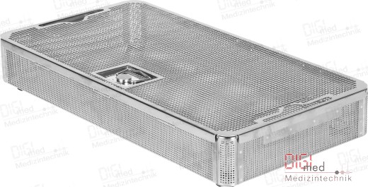 DIN Tray only basket with polymer foot, perforated standard model for standard containers