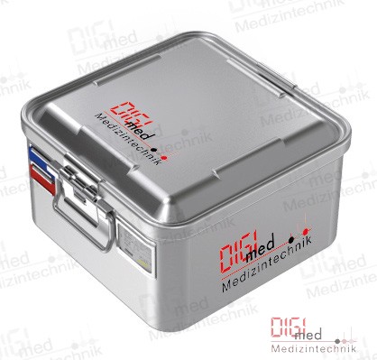 1/2 stainless steel container model, bottom unperforated, lid unperforated