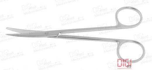 Dissecting Scissors FOMON (Enucleation scissors) curved, one sided pointed