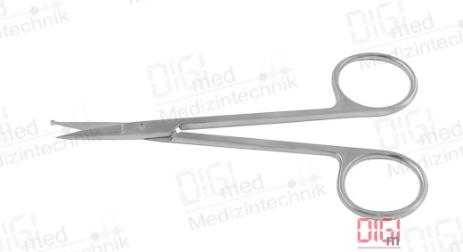 Vessel scissors with buttoned blade