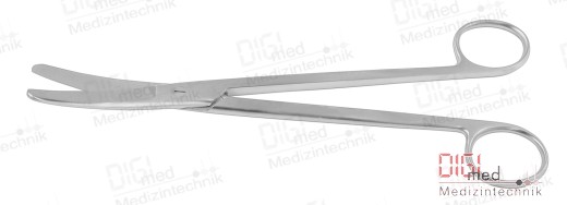 Vascular scissors, gynecological scissors SIMS, curved, round