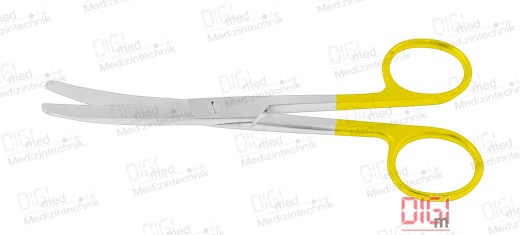 Surgical scissors with carbide cutting edges STANDARD, curved, round