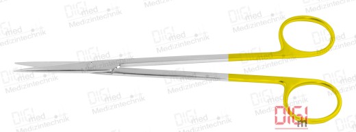 Dissecting scissors with carbide cutting edge METZENBAUM FINO, straight, pointed