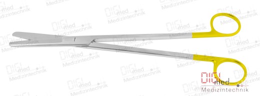 Gynecological scissors with carbide insert SIMS, straight, blunt