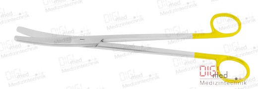 Gynecological scissors with carbide insert SIMS, curved, blunt