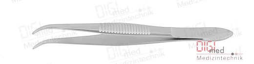 Splinter Forceps, serrated, curved