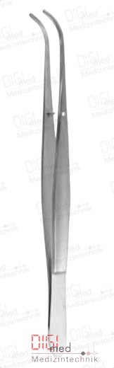 Forceps with tungsten carbide inserts CUSHING, curved