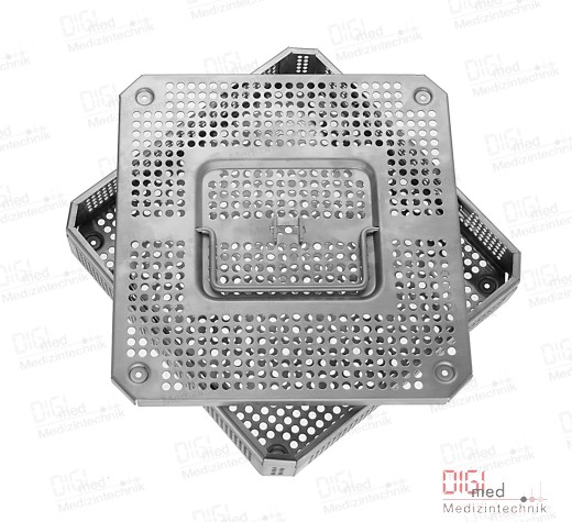 Sieve basket made of stainless steel sheet 267 x 173 x 34 mm