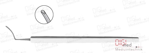 Corneal dissector DALK, flattened