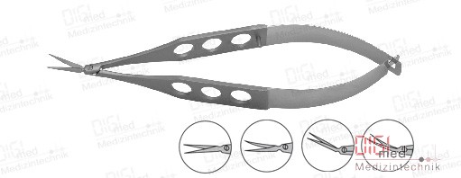 Capsulotomy Scissors VANNAS, sharp, 10mm