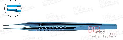 Corneal Forcep 1x2 titanium, ergonomic handle