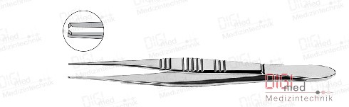 Conjunctival and fixation forcep, 1x2 straight