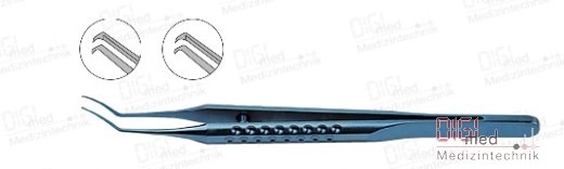 Capsulorhexis forceps, lightweight,12 mm, slightly curved arms