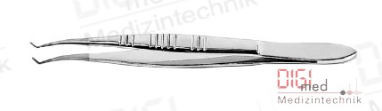 Rigid IOL implantation forceps,angled