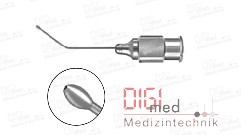 Alcohol Cannula LASEK, delicate olive shaped tip, angled