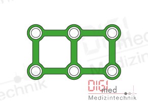 TITAN Quadro PLATE, 3x2 HOLE, profiles 0.6mm