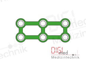 TITAN Rectangle PLATE, 3x2 HOLE, profiles 0.6mm