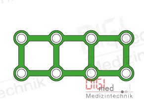 TITAN Quadro PLATE, 4x2 HOLE, profiles 0.6mm