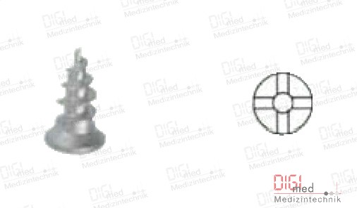 ESD self-tapping screw, self-holding, cross drive, Ø 1.6