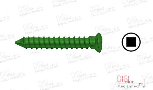 ESD emergency self-tapping screw, self-holding, square head, Ø 1.9