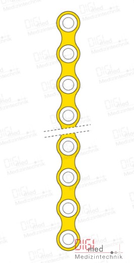 Straight plate, titanium, 40 hole, Profile 0.75mm, System 2.0mm