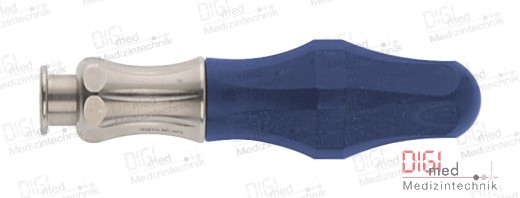 Screwdriver handle, made of POM, rotatable for hexagonal connection