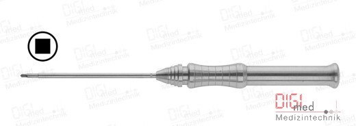 Screwdriver rotatable with blade, self-locking for Ø 2.0 mm screws, square head