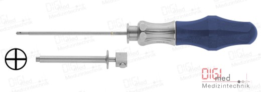 Screwdriver, not rotatable, self-locking for screws Ø 2.0 mm, cross-slot