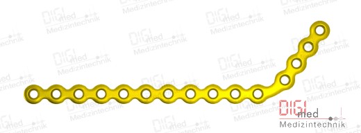 Mandibular angle plate, left, 4+11 holes, system 2.7 mm, profile 2.2 mm