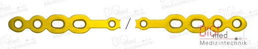 Hole plate, straight, 4+3+4 holes, system 2.7 mm, profile 2.2 mm