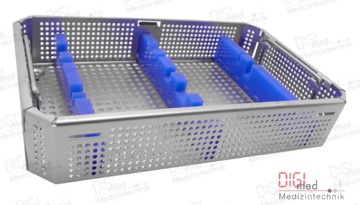 Siebkorb mit Silikoneinlage für 1.2 System Instrumenten Tray (leer)