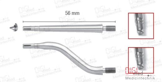 Pin applicator with protective cap, titanium, 56mm