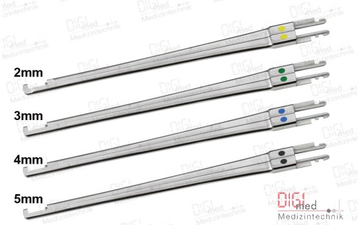 Knochenstanzen Einsatz 23cm Dünnfuß 90° mit Auswerfer + starrer Griff