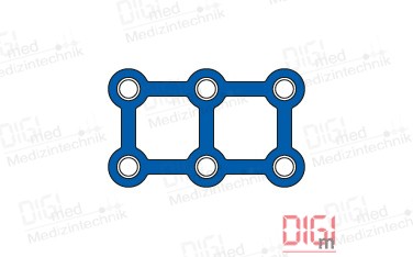 TITAN MIKRO PLATTE QUADRAT, 3X2 LOCH, PR