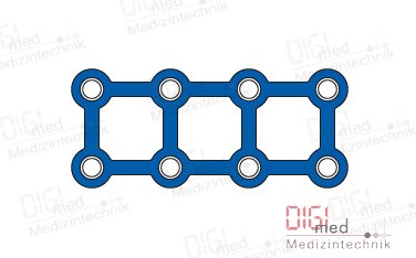 TITAN MICRO PLATE SQUARE, 4X2 HOLES, PRO