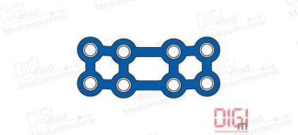 TITAN MICRO PLATE, 4X2 HOLES, ZYGOMA, PR