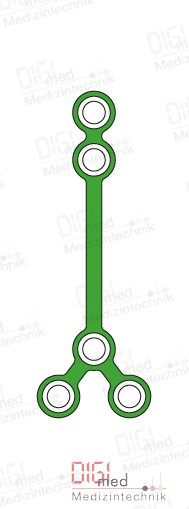 TITAN MEDI Y-PLATE 5 HOLE, EXTRA LONG ST