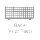 DIN Tray only basket with polymer foot, perforated standard model for standard containers