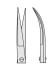 Micro scissors WESTCOTT, curved, pointed, 11.0 cm, 43/8&quote;