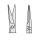 Micro Adventitia Scissors, straight, pointed