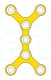 Double Y-plate, titanium, 7 holes, Profile 0.6mm, System 2.0mm