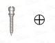 Intramaxillary titanium fixation screw IMF, 2.0mm, self-drilling, cross head