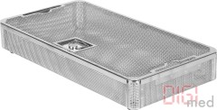 DIN Tray basket with Lid, perforated standard model for standard containers