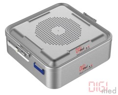 1/2 Container flat half A model 85, bottom unperforated, lid perforated