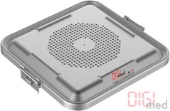 1/2 Container flat half A model, lid perforated