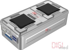 1/1 Container Bio-Barrier Boden und Deckel ungelocht, Cassette Modell 135