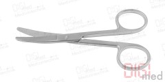 chirurgische Schere Standard gebogen, rund